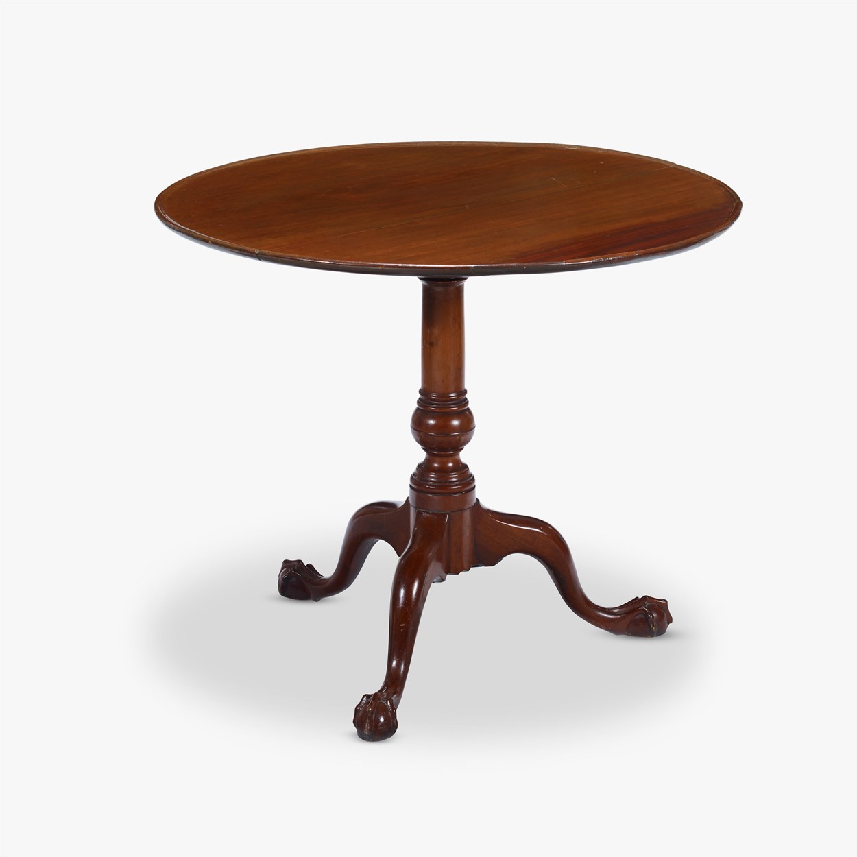 Lot 26 - Chippendale mahogany tilt-top tea table
