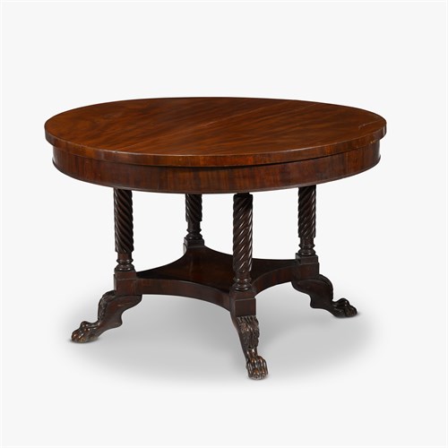 Lot 1 - Late Classical carved mahogany center table