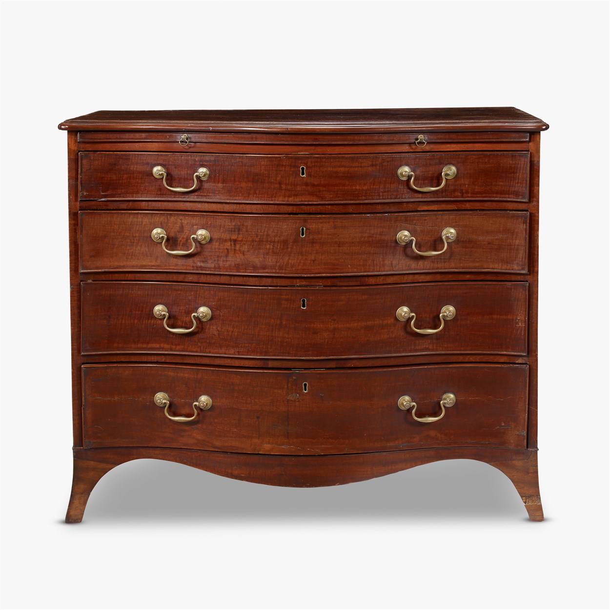 Lot 41 - George III mahogany serpentine chest of drawers