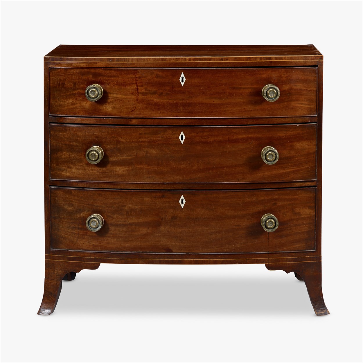 Lot 33 - Federal inlaid mahogany bowfront chest of drawers