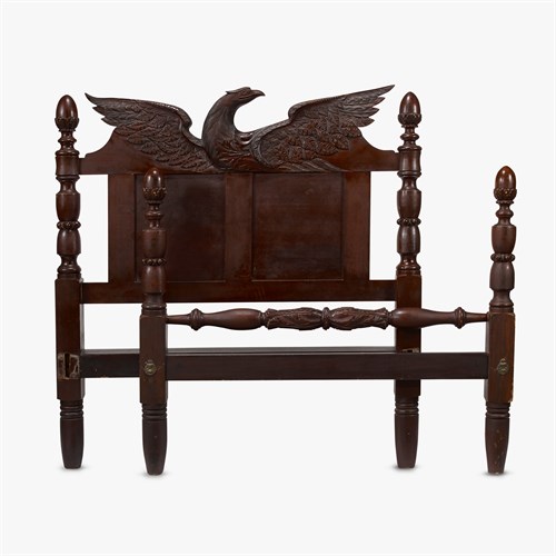 Lot 140 - Classical carved mahogany "Eagle" bed