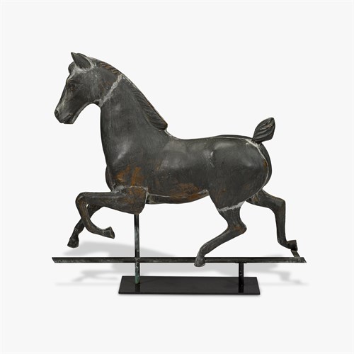 Lot 176 - Full-bodied copper Hackney or "Grecian Horse" weathervane