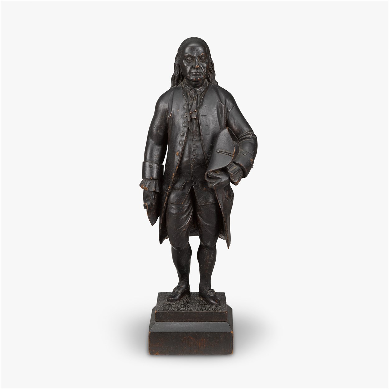 Lot 91 - Carved standing figure of Benjamin Franklin (1706-1790)
