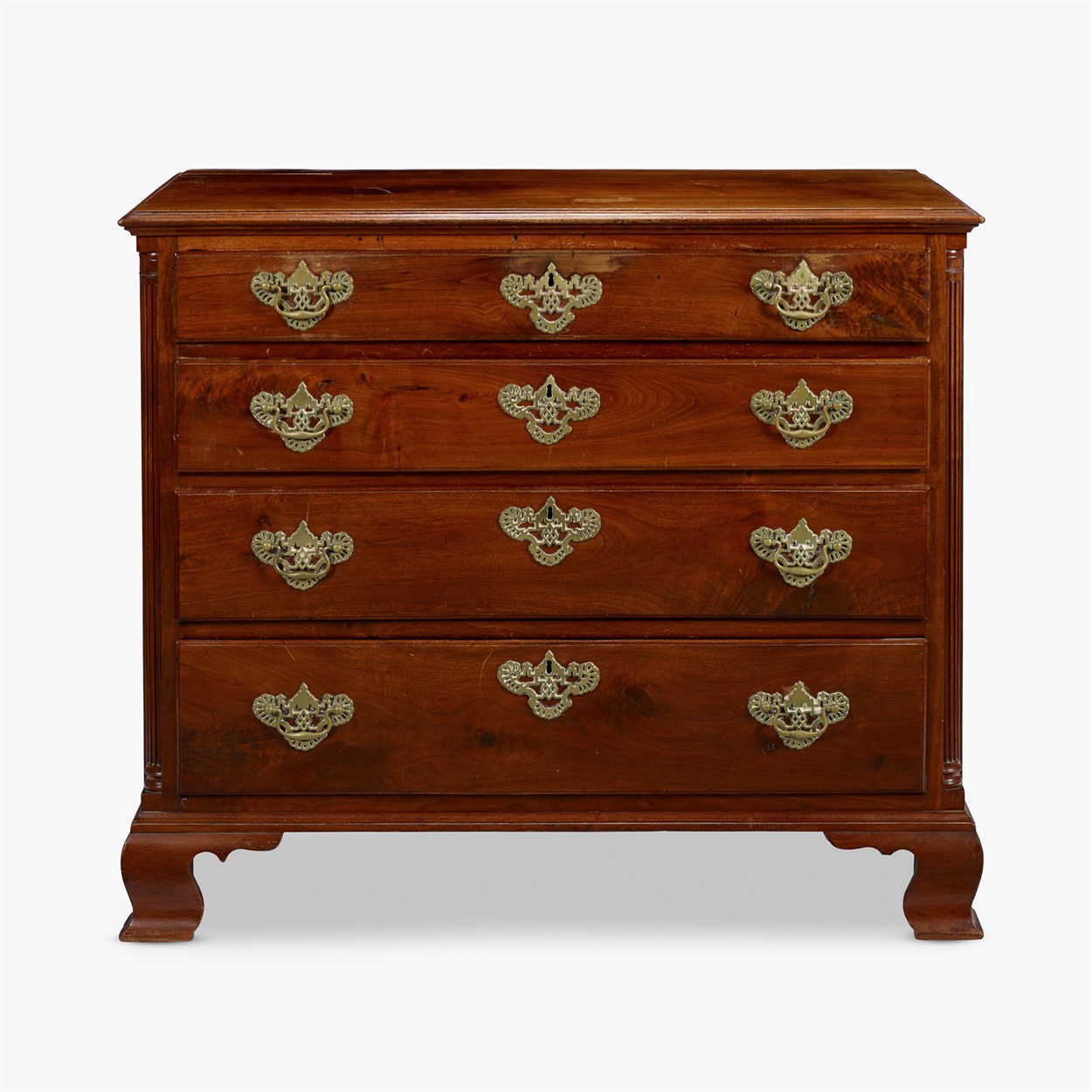 Lot 85 - Chippendale walnut chest of drawers