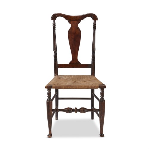 Lot 53 - Queen Anne walnut side chair
