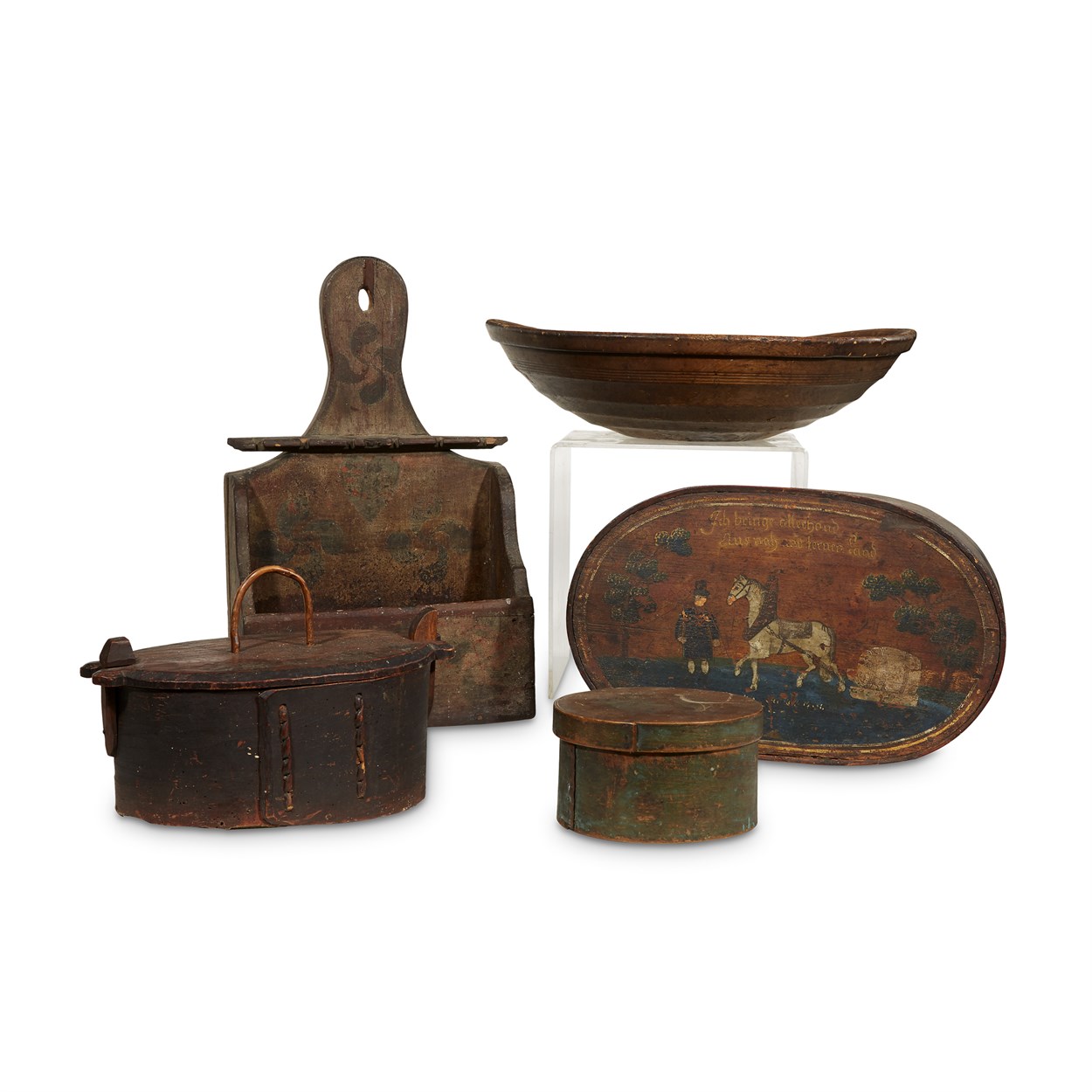 Lot 29 - Group of assorted boxes and wood decorations