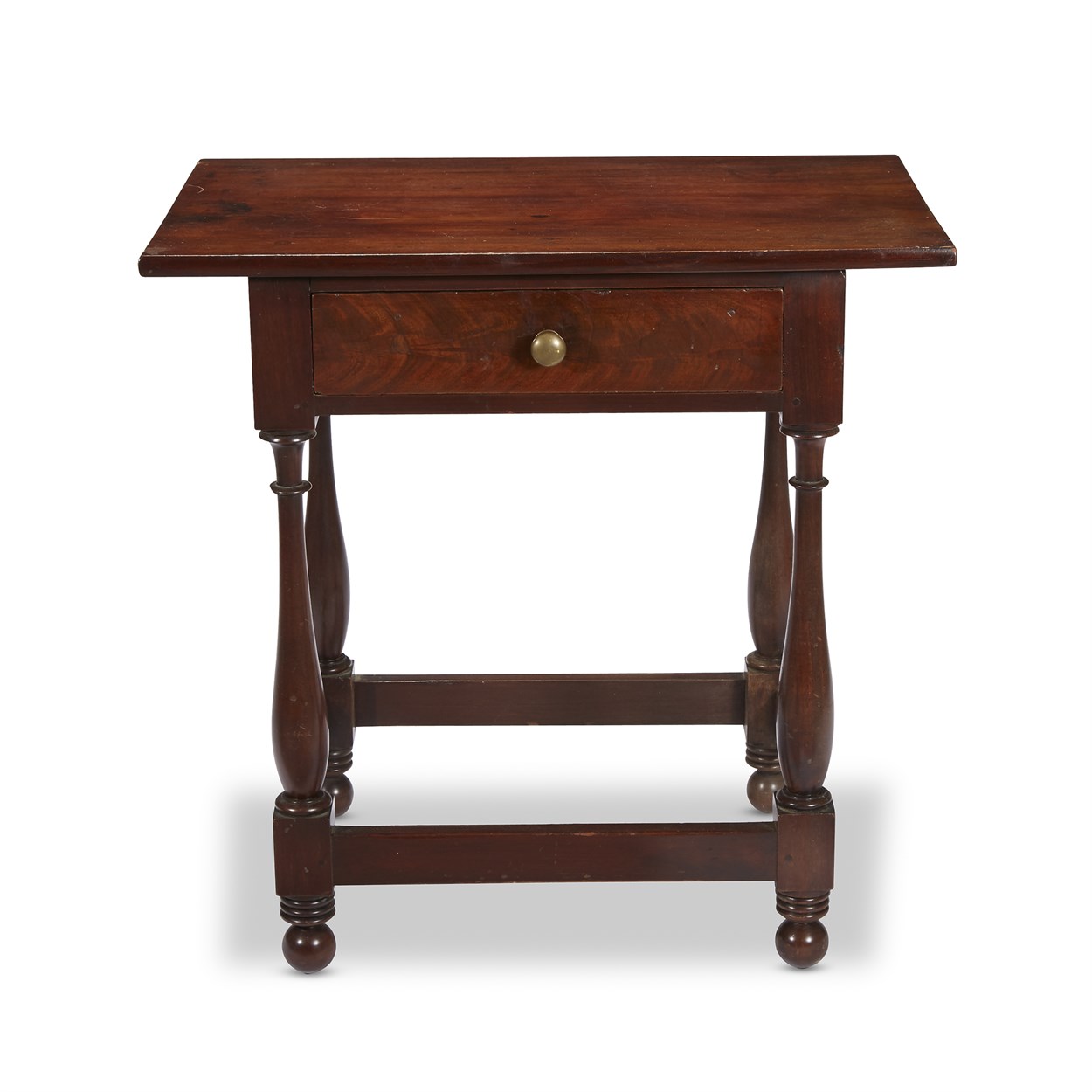 Lot 59 - One drawer walnut tavern table