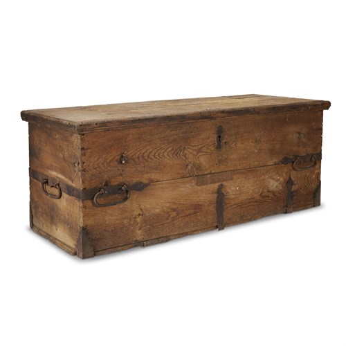 Lot 48 - Iron bound storage chest