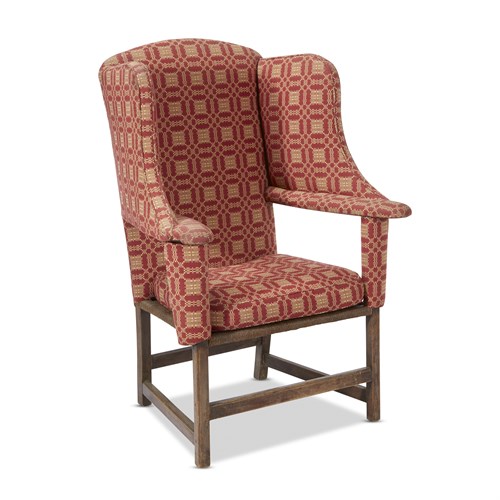 Lot 45 - Make-do upholstered wing chair
