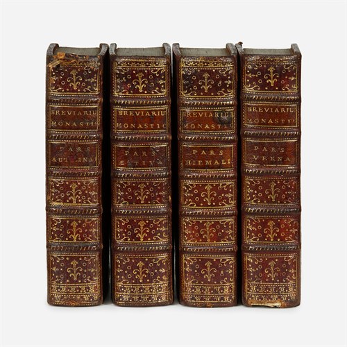Lot 154 - (Early Printing) 4 Vols. Breviarium monasticum...