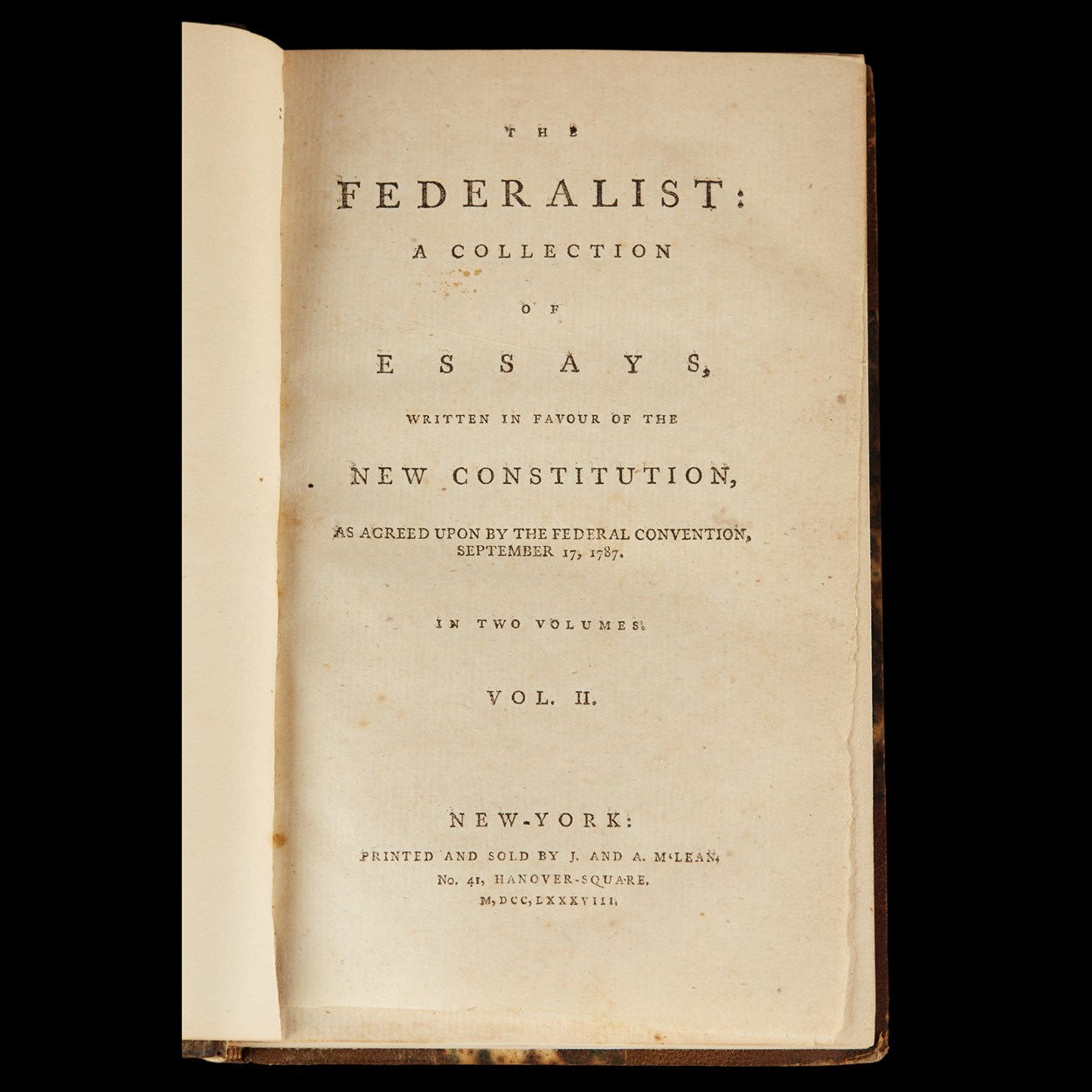 Lot 174 - (Scranton Estate : Americana). The Federalist:...
