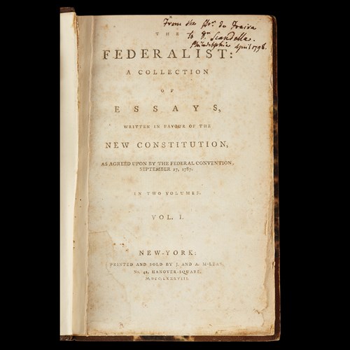 Lot 174 - (Scranton Estate : Americana). The Federalist:...