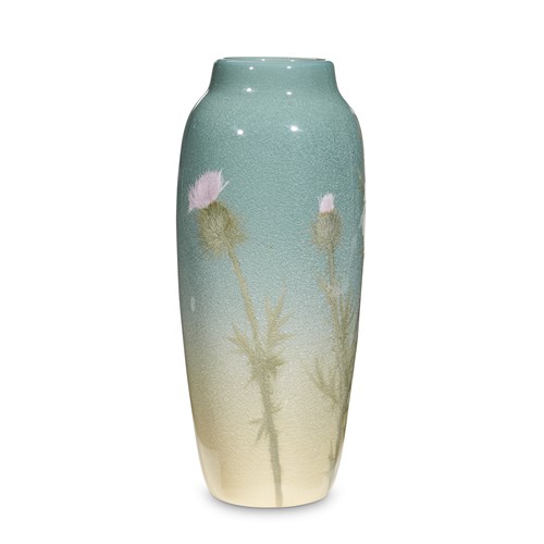 Lot 287 - A Rookwood vase with thistles