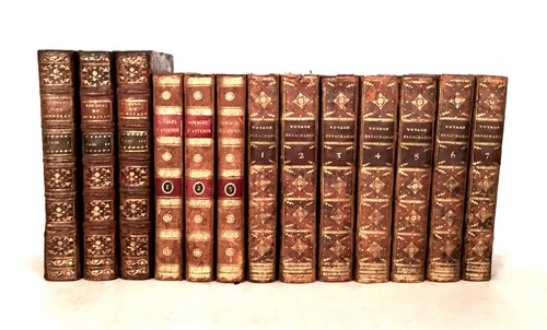 Lot 122 - (Travel and Exploration). 13 vols French 18th-...