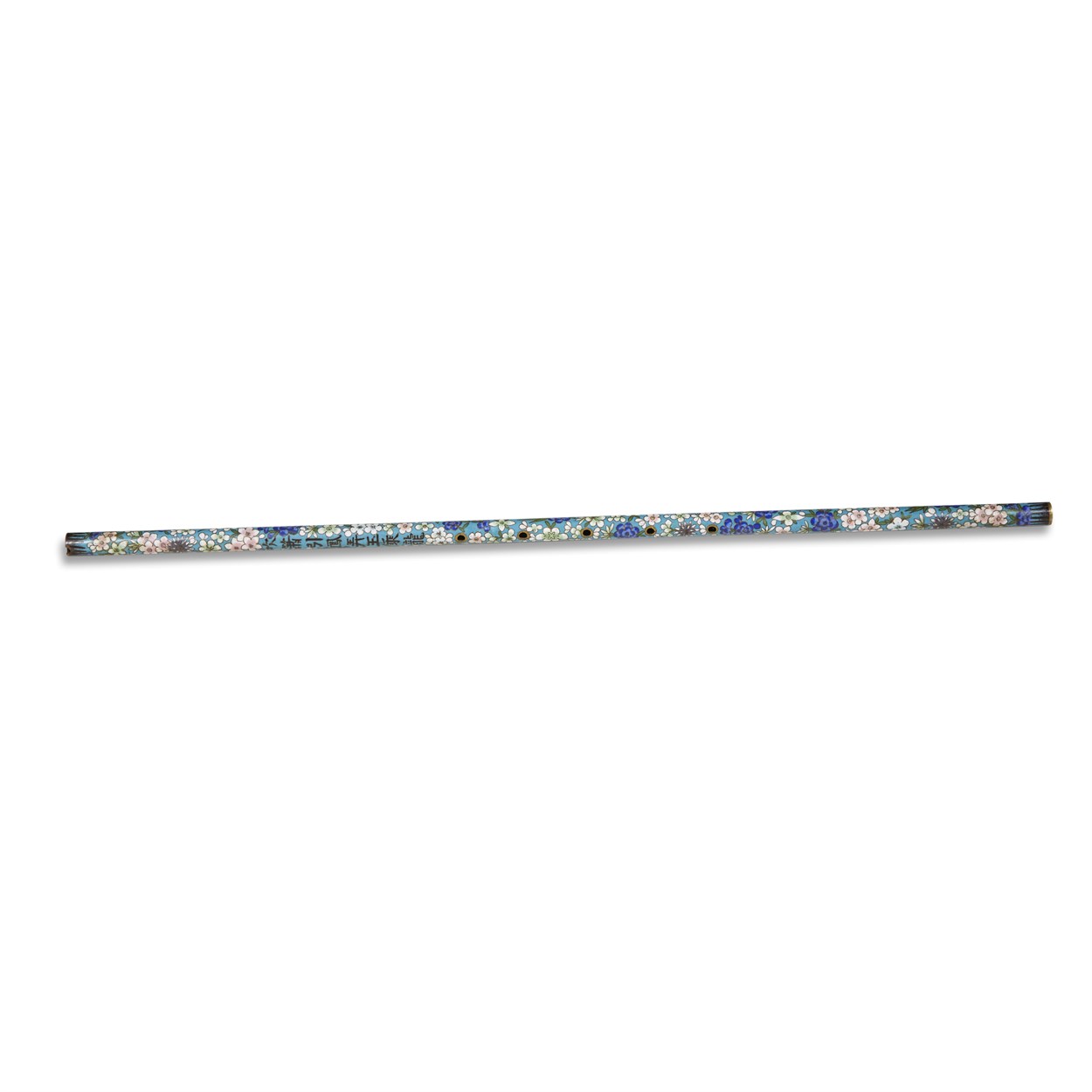 Lot 119 - A Chinese cloisonné flute