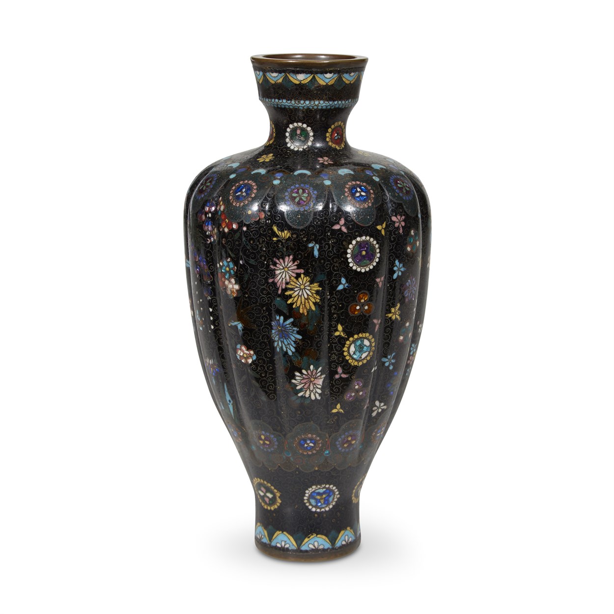 Lot 186 - A Japanese cloisonné vase
