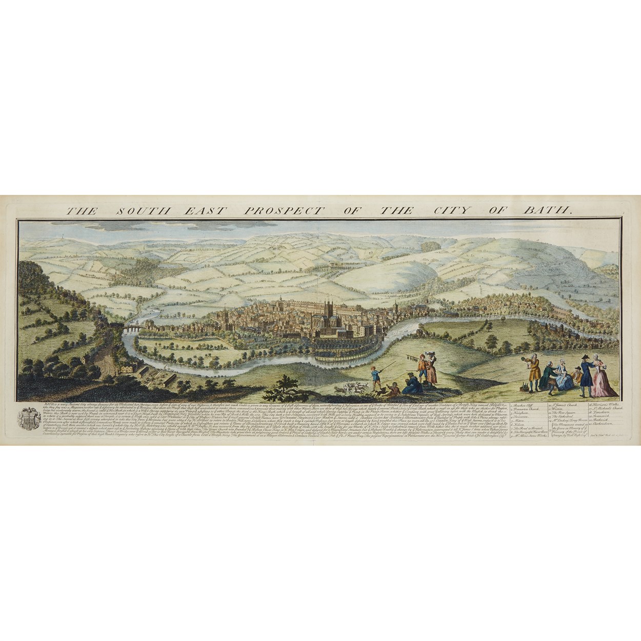 Lot 79 - 1 Piece. Hand-colored Engraving. Buck, S.& N. "...