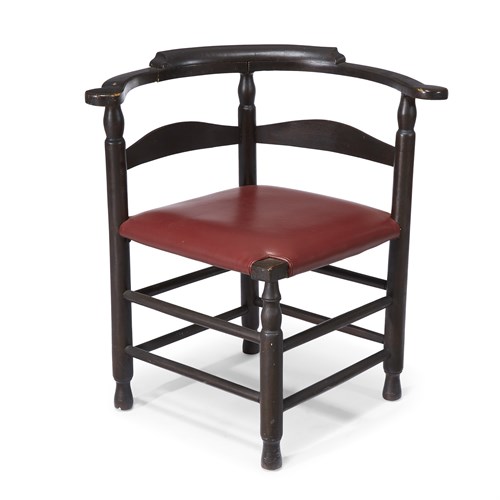 Lot 199 - Brown painted roundabout chair