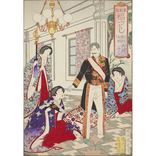 Lot 31 - An interesting collection of Japanese woodblock prints and handcolored prints