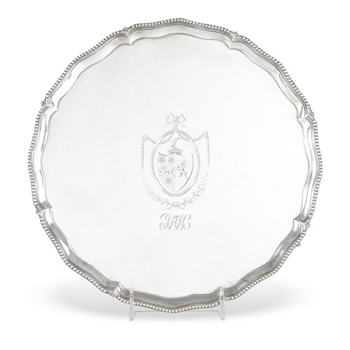 Lot 63 - A George III sterling silver footed salver