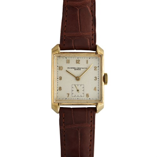 Lot 38 - An eighteen karat gold strap watch, Vacheron Constantin