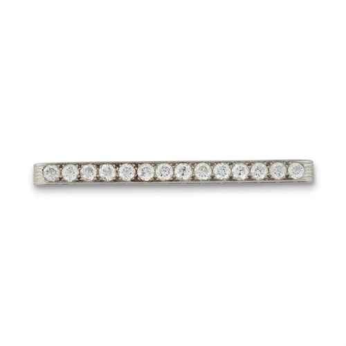 Lot 22 - An Art Deco diamond and platinum bar pin, J.E. Caldwell