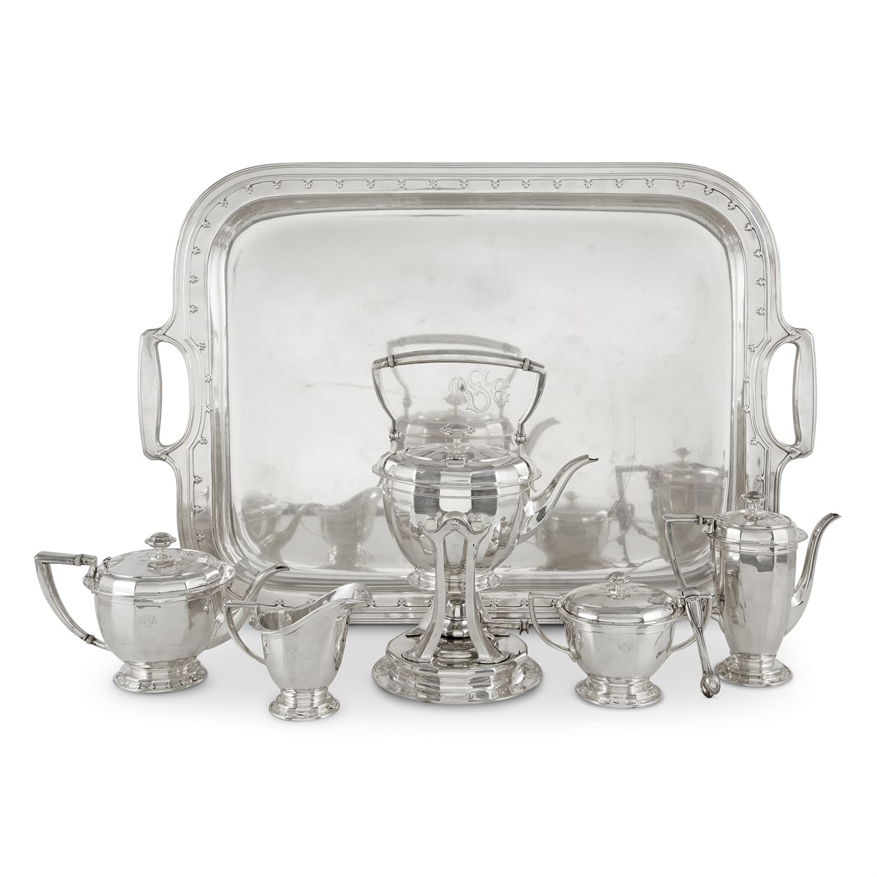 Lot 79 - An American sterling silver six-piece tea and coffee service