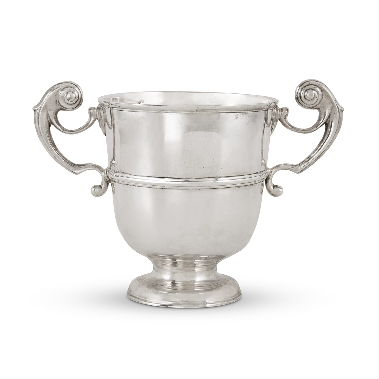 Lot 37 - An Irish George I sterling silver two-handled cup