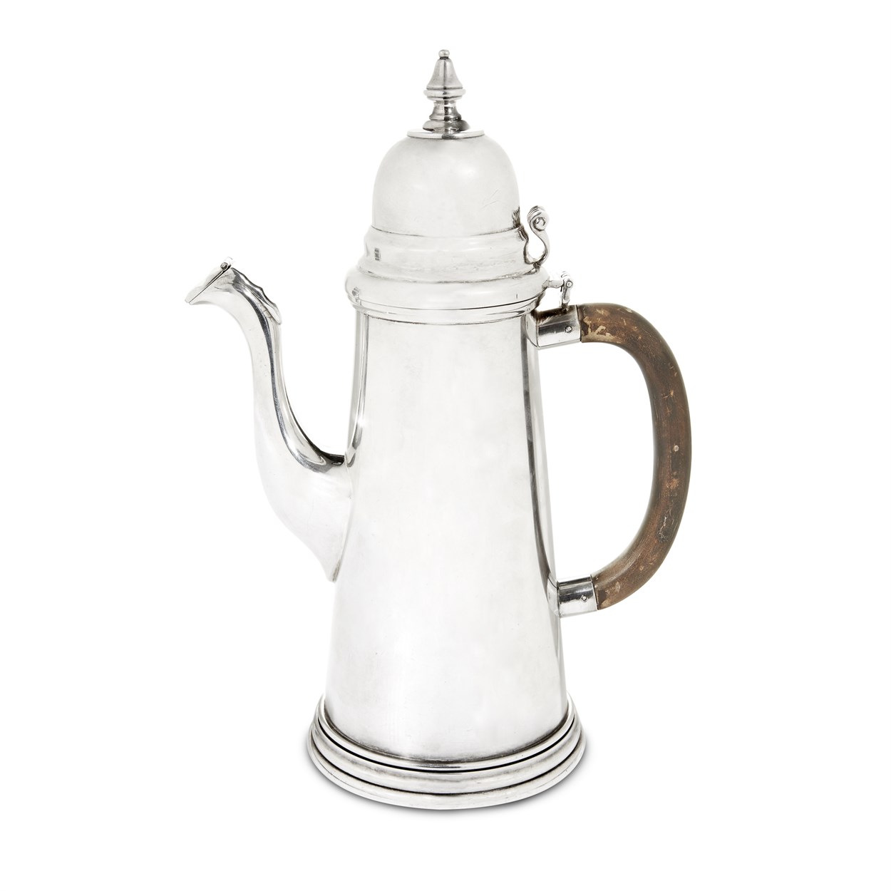 Lot 38 - An Irish George I style sterling silver coffee pot