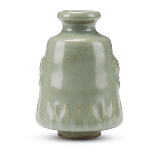 Lot 244 - A small Chinese Lonquan-type celadon-glazed vase
