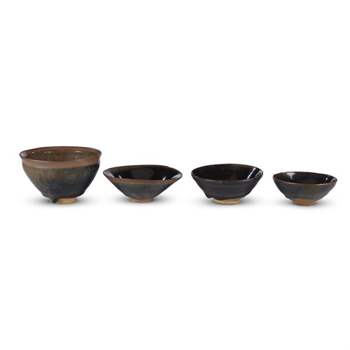Lot 161 - Four Chinese Jian-type tea bowls