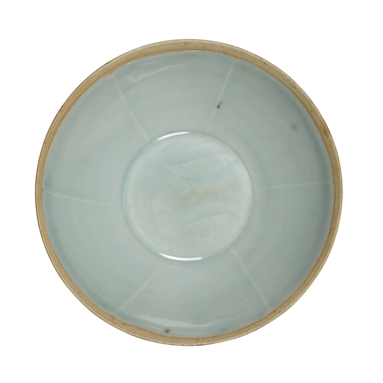 Lot 163 - A Chinese qingbai "double fish" lobed bowl