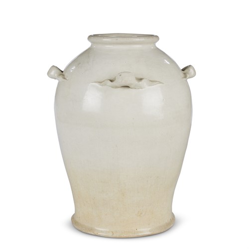 Lot 172 - A Vietnamese white-glazed jar