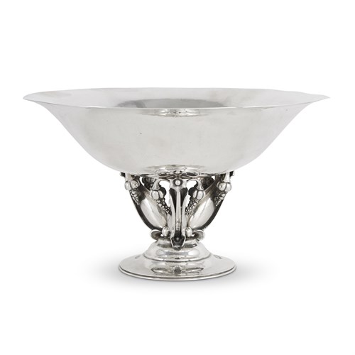 Lot 123 - A large Danish sterling silver footed bowl
