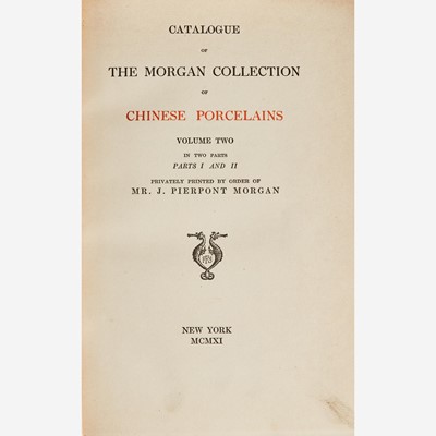 Lot 45 - Catalogue of the Morgan Collection of Chinese Porcelains, Vol II only, parts I and II