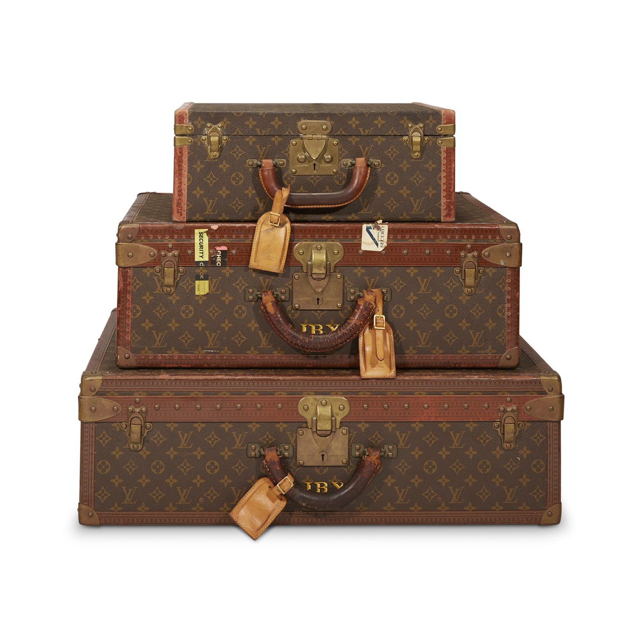 Lot 408 - Three Louis Vuitton Graduated Monogrammed Canvas Hard-sided Suitcases